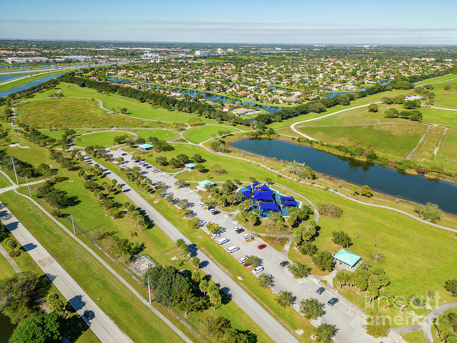 Aerial image Vista View Park Davie FL USA Photograph by Felix ...