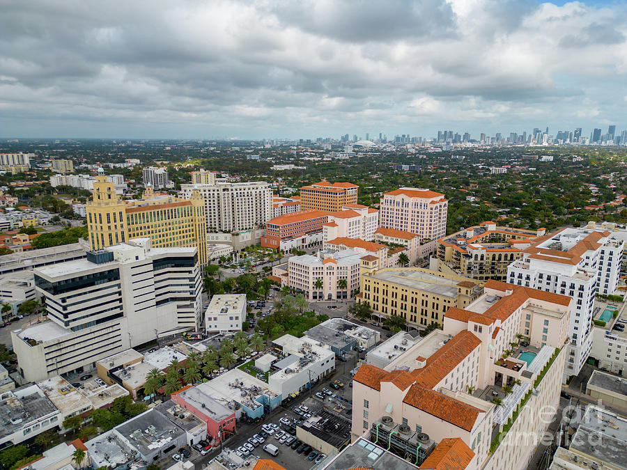 Aerial Photo Downtown Coral Gables Miami FL 1 Photograph By Felix   1 Aerial Photo Downtown Coral Gables Miami Fl Felix Mizioznikov 