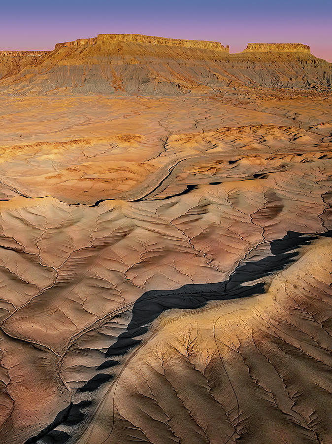 Aerial Utah Badlands  Photograph by Susan Candelario