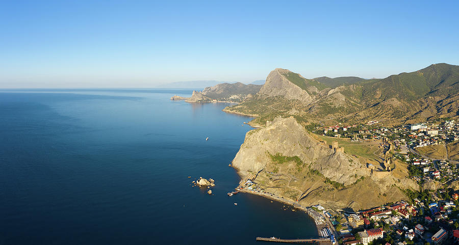 Aerial view of Genoese fortress in Sudak #1 Photograph by Mikhail Kokhanchikov