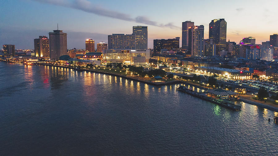 Aerial view of New Orleans at sunset, Louisiana #1 Photograph by Pawel.gaul