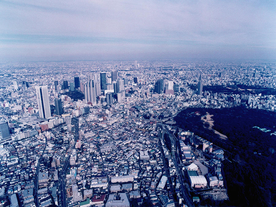 Aerial View of Shibuya-ku, Tokyo, Japan #1 Photograph by Dex Image