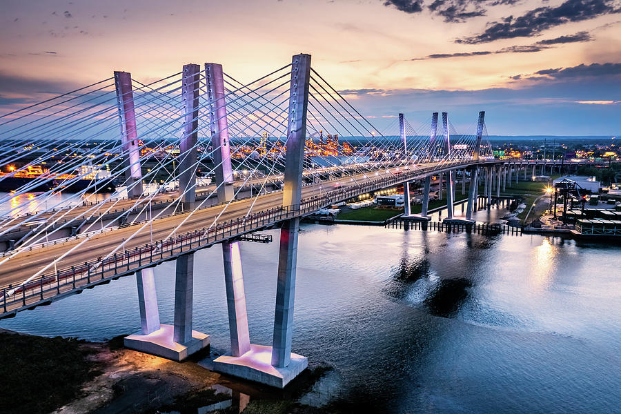 Aerial view of the New Goethals Bridge #1 Photograph by Mihai Andritoiu