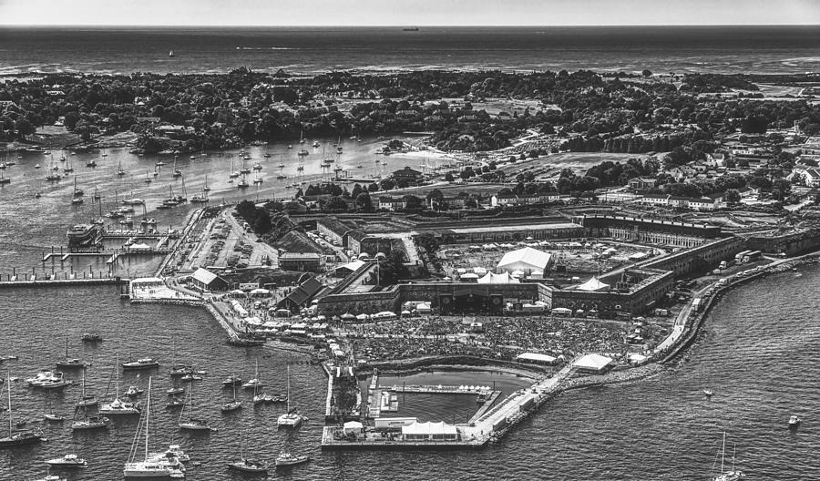 Boat Photograph - Aerial View of the Newport Jazz Festival #1 by Mountain Dreams