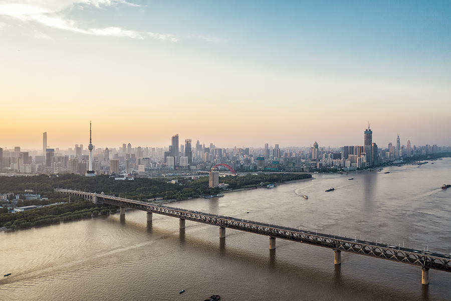 Aerial view of Wuhan Skyline #1 Photograph by Jackal Pan