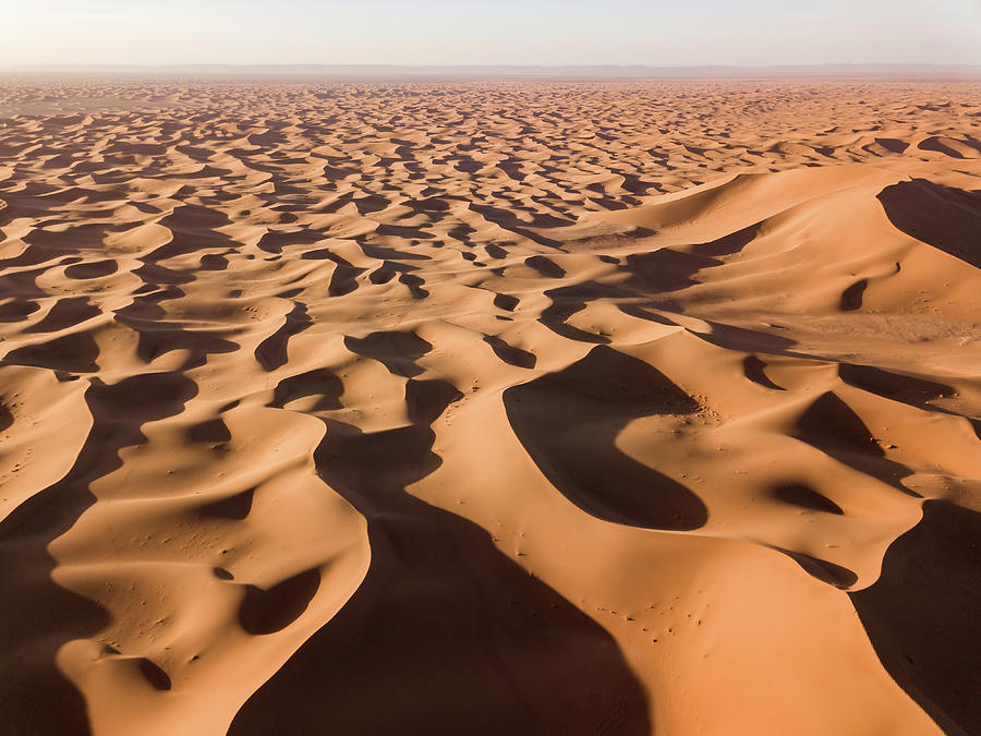 Aerial view on dunes in Sahara desert #1 Photograph by Mikhail Kokhanchikov