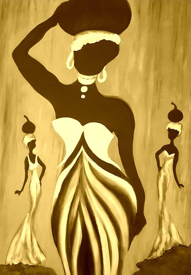 African Dancers #1 Digital Art by Loraine Yaffe