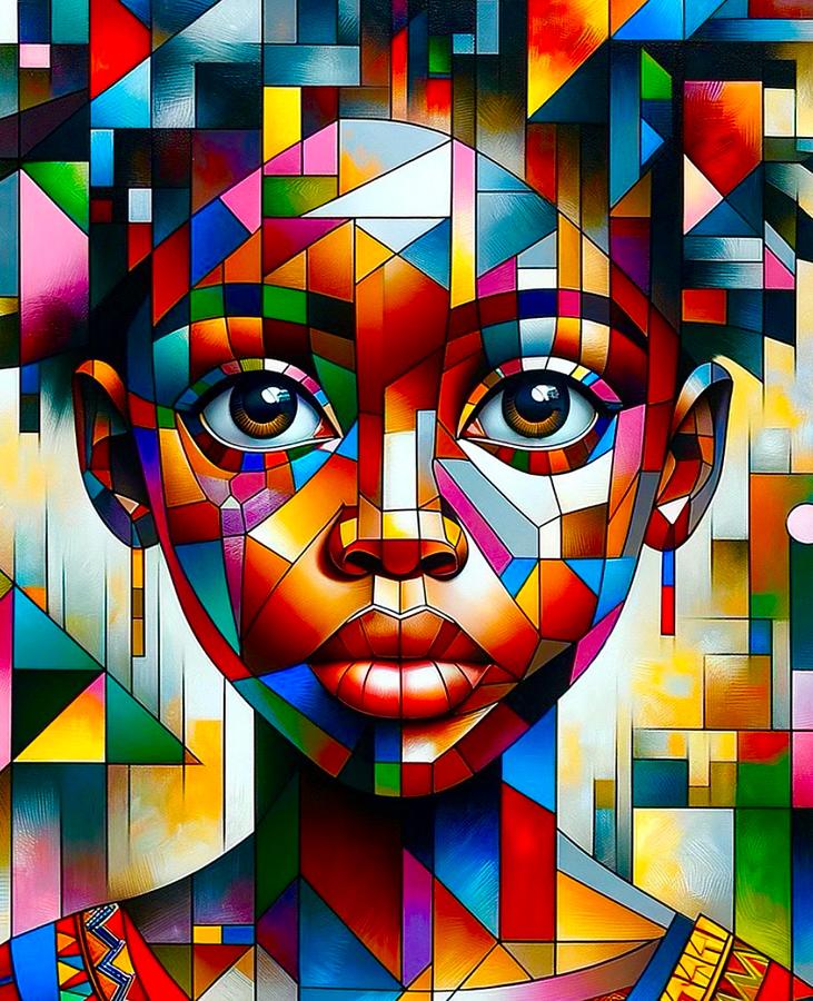 African Girl #1 Painting by Emeka Okoro
