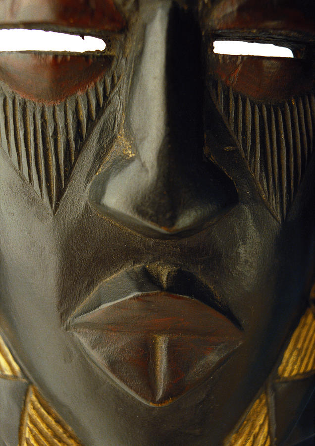 African mask, close-up. #1 Photograph by Benoit Jeanneton