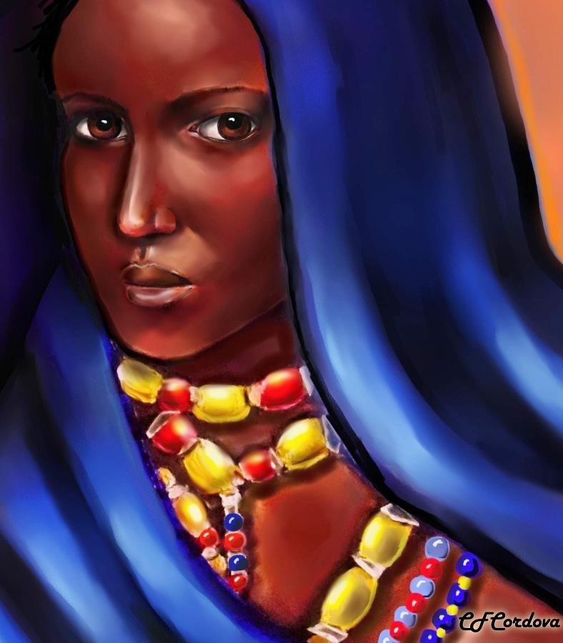 African Woman #1 Digital Art by Carmen Cordova