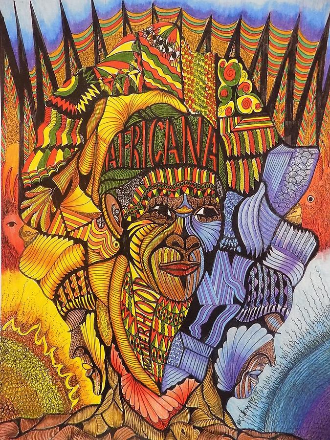 Africana  #1 Mixed Media by Arthur Jenkins