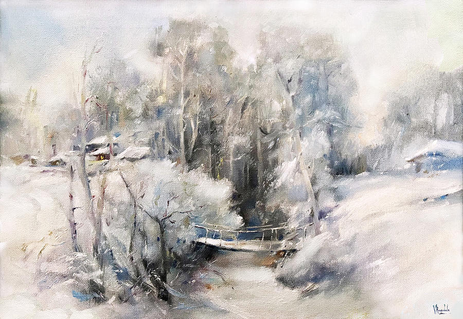 Winter Painting - After the Snowstorm by Valentina Ragsdale