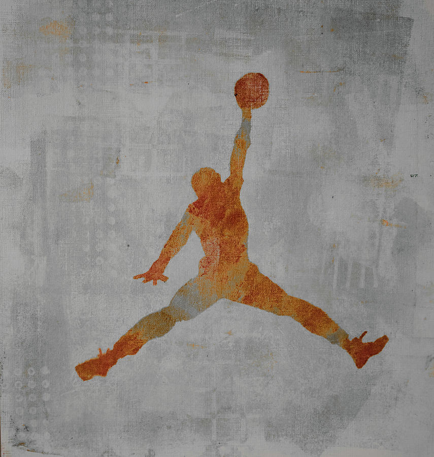 Air Jordan Abstract 1r #2 Painting by Brian Reaves