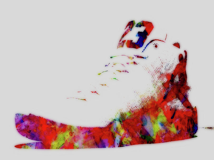 Air Jordan Shoes 1b #2 Mixed Media by Brian Reaves