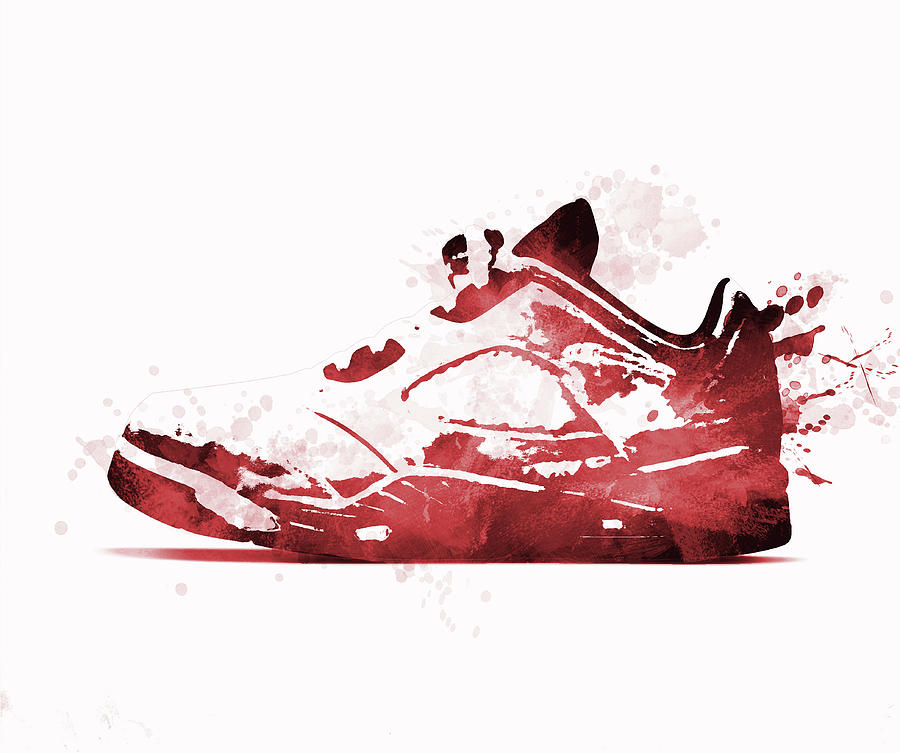 Air Jordan Sneakers 2n #2 Mixed Media by Brian Reaves