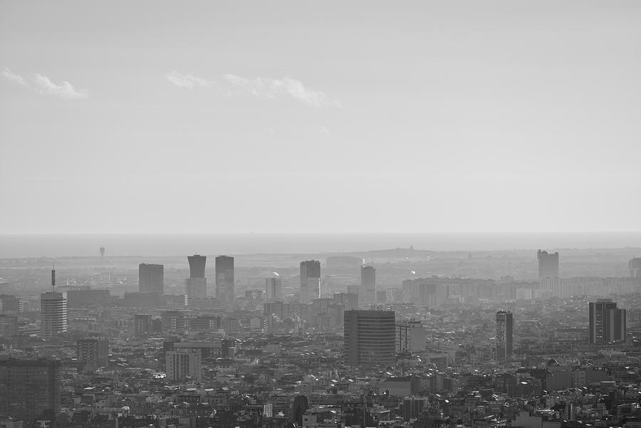 Air pollution over the city of Barcelona #1 Photograph by Sergi Escribano
