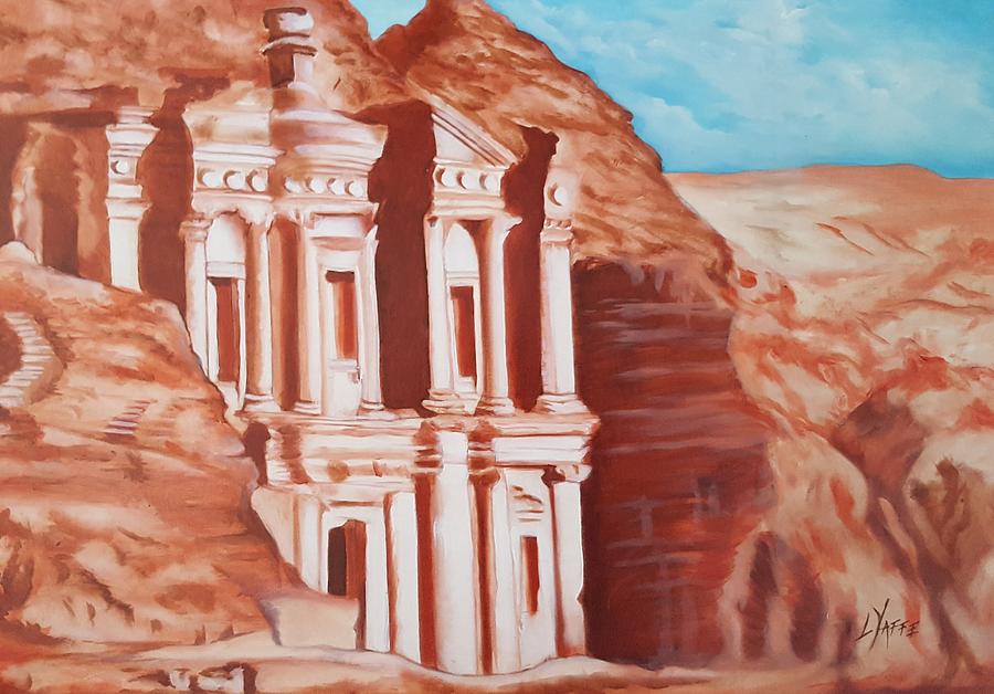 Al Khazneh, The Monastery #1 Painting by Loraine Yaffe