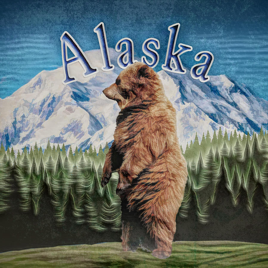 Alaska Grizzly #1 Digital Art by Rick Fisk