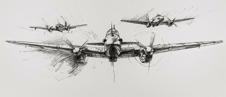 Spitfire Mixed Media - Albert Capstaff Pencil Sketch #1 by Stephen Smith Galleries