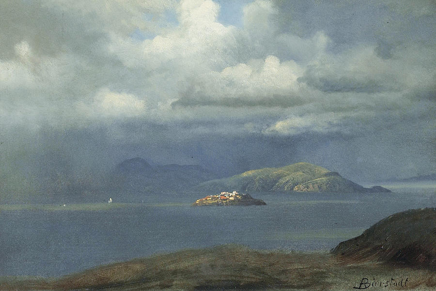 Albert Bierstadt  Painting - Alcatraz, San Francisco Bay  #1 by Alexander Ivanov