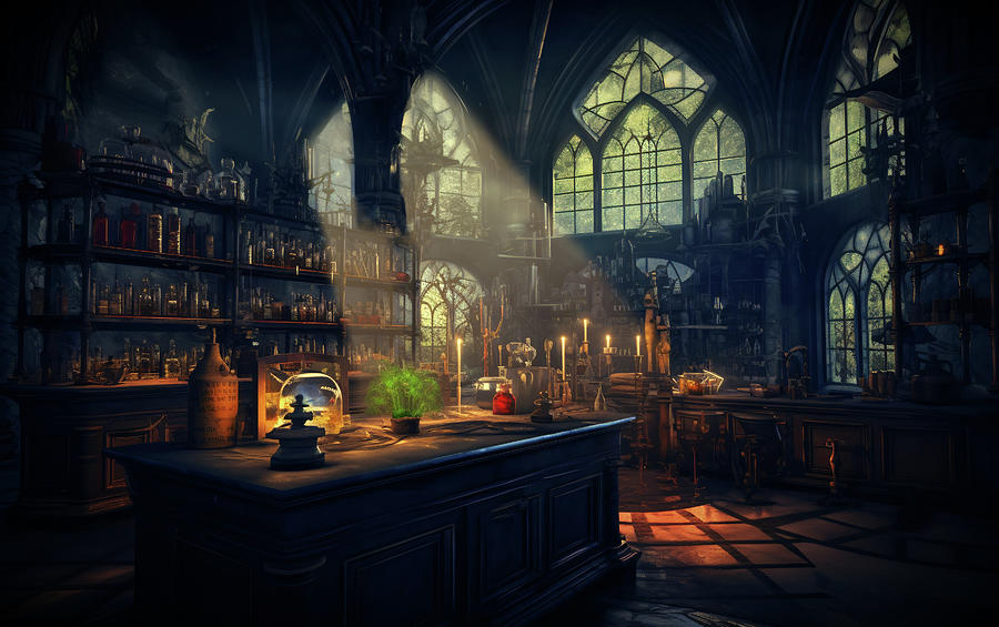 Alchemist laboratory Digital Art by Vlastimil Sestak - Fine Art America