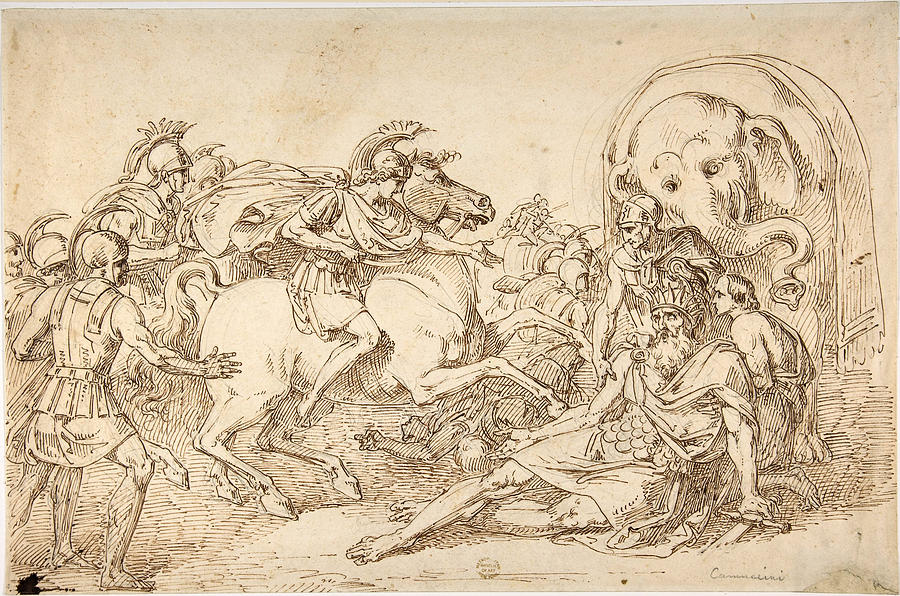 Alexander and Porus #1 Drawing by Vincenzo Camuccini