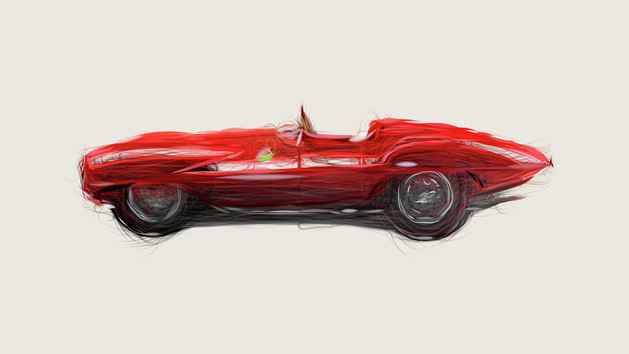 Alfa Romeo C52 Disco Volante Touring Spider Drawing #1 Digital Art by CarsToon Concept