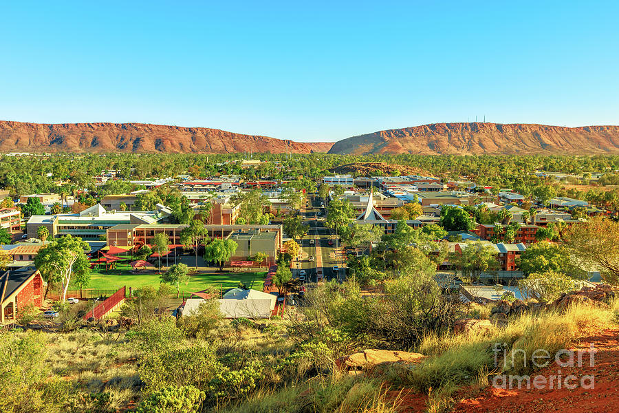 Alice Springs aerial view #1 Photograph by Benny Marty