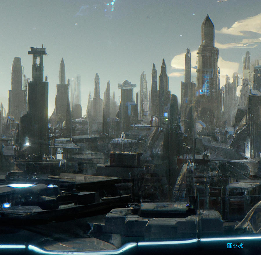 Alien City On An Exoplanet Digital Art by Hiroshi Yoshido - Fine Art ...