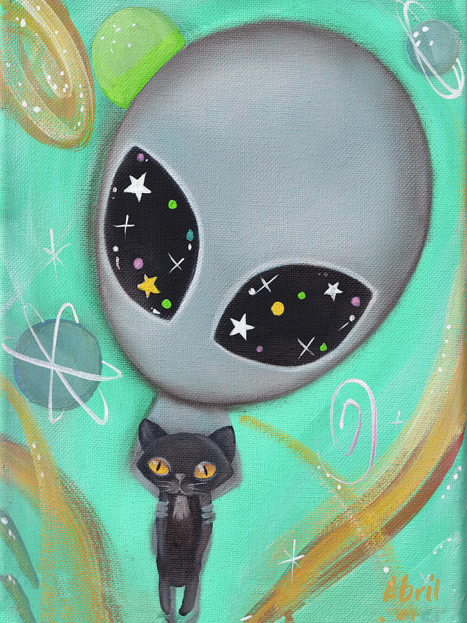Fantasy Painting - Alien Friend #1 by Abril Andrade