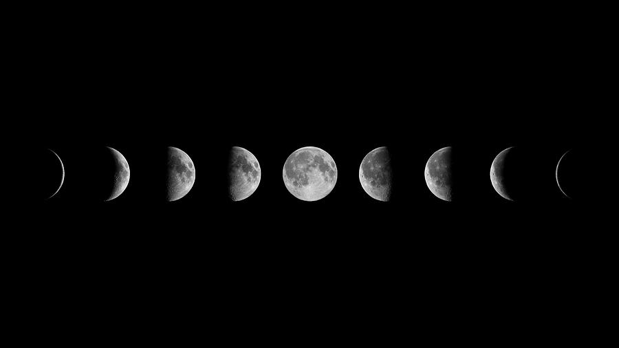 All Moon phases Photograph by Lukasz Szczepanski - Fine Art America