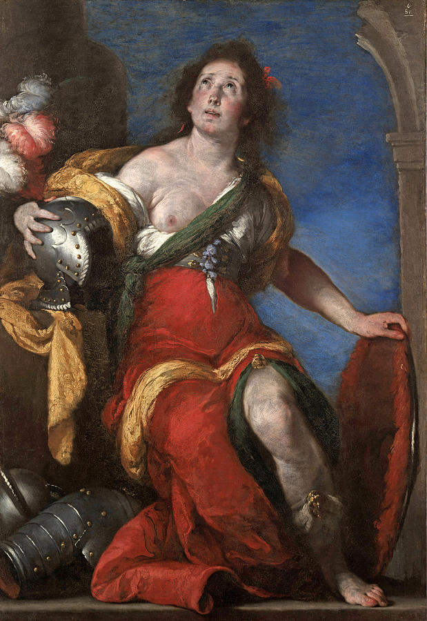 Bernardo Strozzi Painting - Allegorical Figure #2 by Bernardo Strozzi