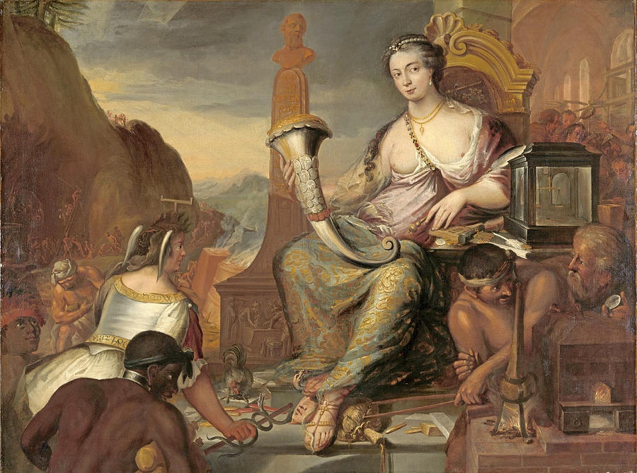 Allegory of Coinage #2 Painting by Romeyn de Hooghe