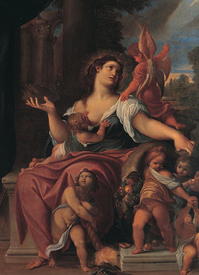 Ludovico Carracci Painting - Allegory of Providence  #1 by Ludovico Carracci