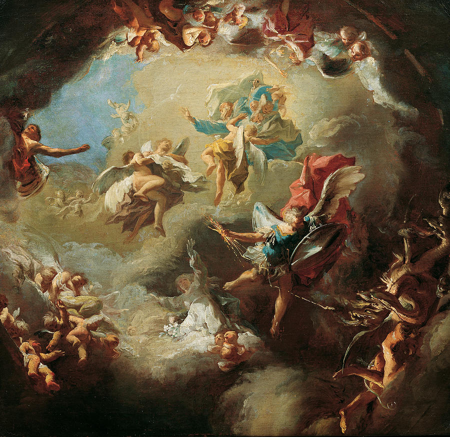 Allegory to the Immaculate Conception of Mary Painting by Josef Ignaz ...