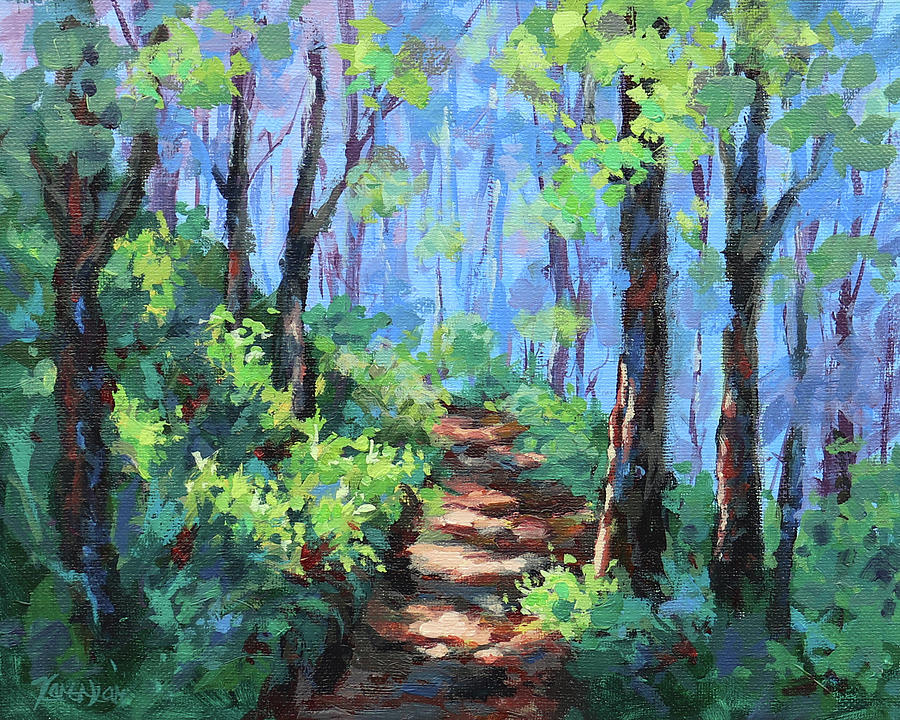 Along the Path #1 Painting by Karen Ilari