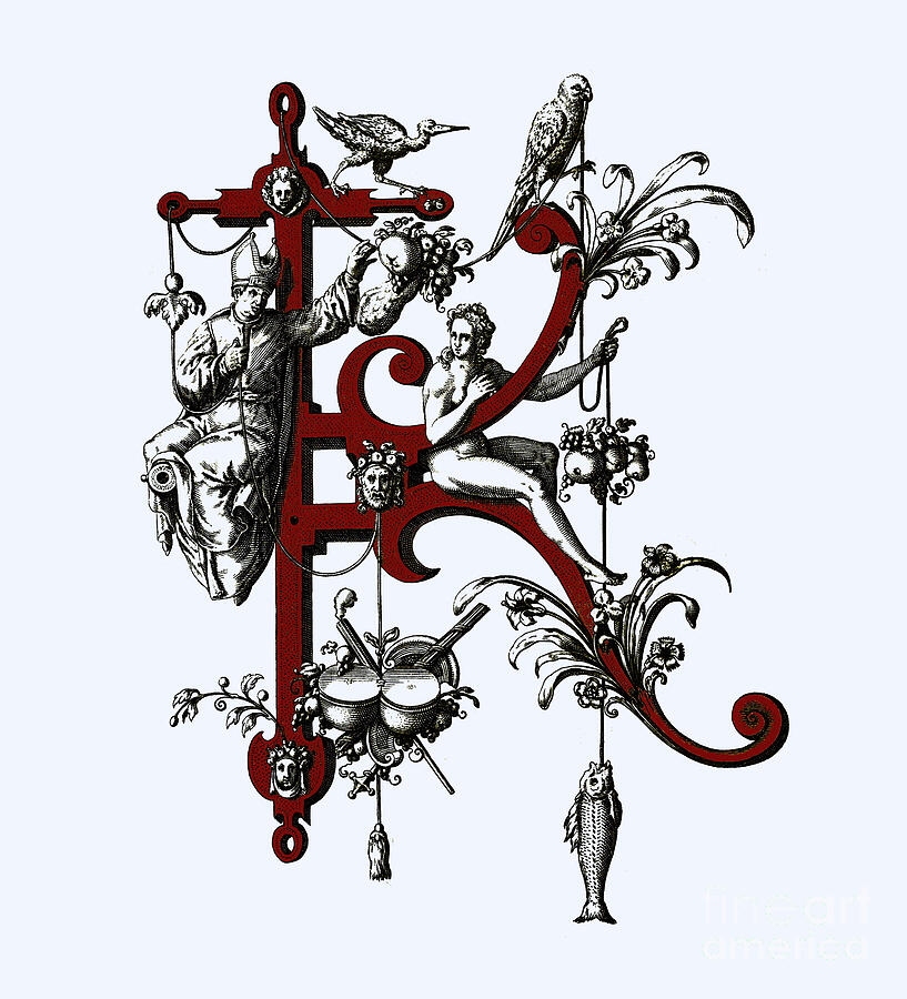 alphabet, monogram initials, vignette letter K ornamental letter K stylized letter K ornament K #1 Mixed Media by Elena Gantchikova alphabet, monogram initials, vignette letter K ornamental letter K stylized letter K ornament K #1 Mixed Media by Elena Gantchikova