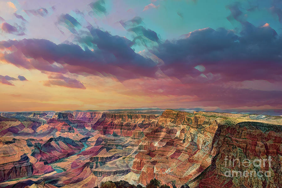 Amazing Grand Canyon  #1 Digital Art by Chuck Kuhn