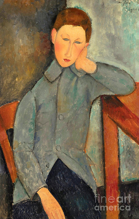 Amedeo Modigliani - The Boy #1 Painting by Alexandra Arts