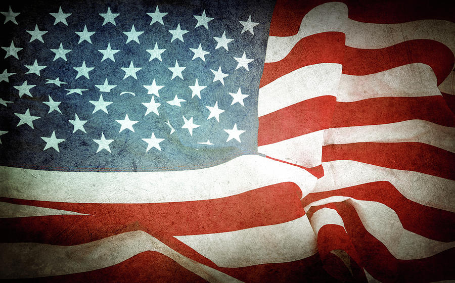 American Flag Grunge Photograph