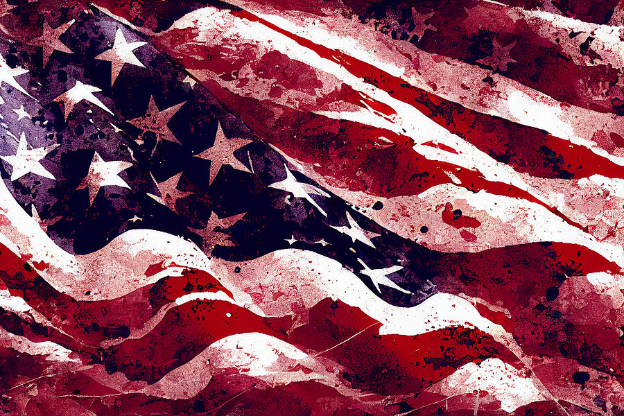 American  Flag  Style  By  Christopher  Nieman  Yoji  Shinka  D0645a645563fab  6453d9  64557645563 Painting