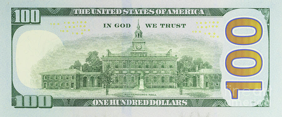100 Photograph - American one hundred us dollar note #1 by Roberto Morgenthaler