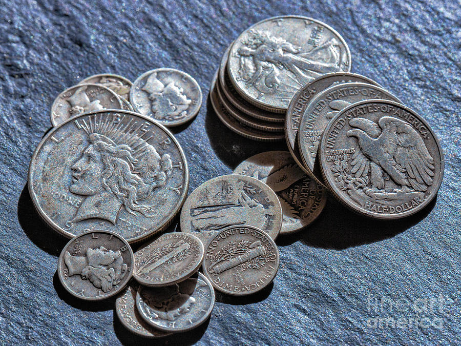 American Silver Coins Photograph by Randy Steele - Fine Art America