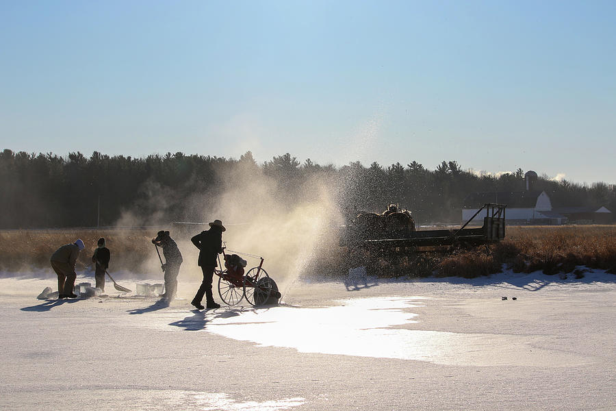 Amish Ice Harvest #1 Photograph by Brook Burling