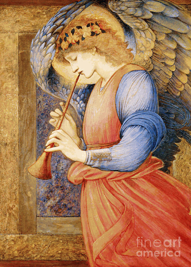 An Angel Playing a Flageolet 1878 #1 Painting by Dean Triolo