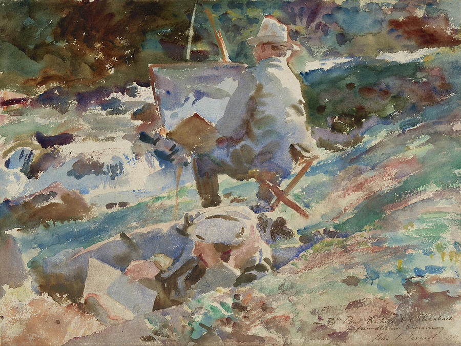 John Singer Sargent Drawing - An Artist at His Easel #2 by John Singer Sargent John Singer Sargent Drawing - An Artist at His Easel #2 by John Singer Sargent