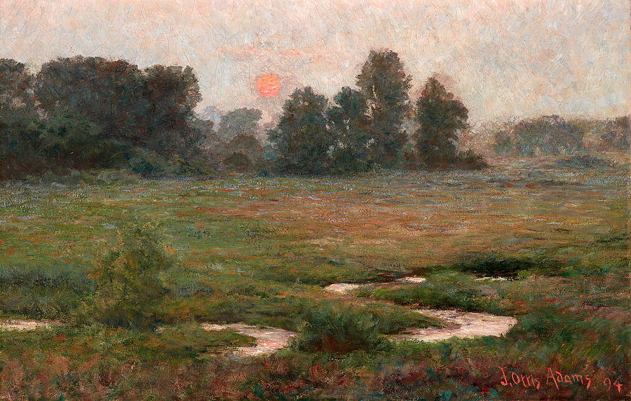 An August Sunset,  Prairie Dell   #2 Painting by John Ottis Adams