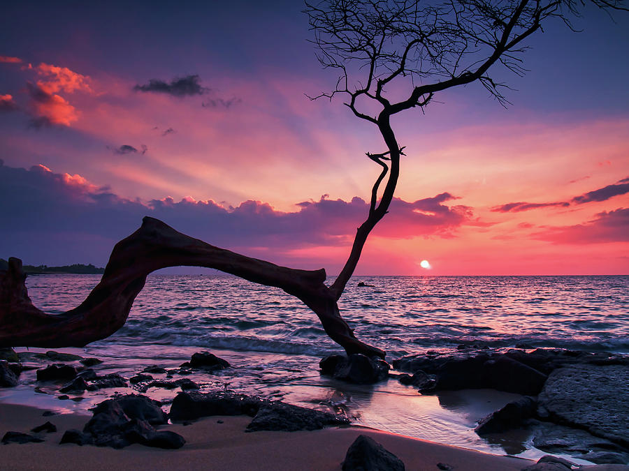 Anaehoomalu Sunset #1 Photograph by Christopher Johnson
