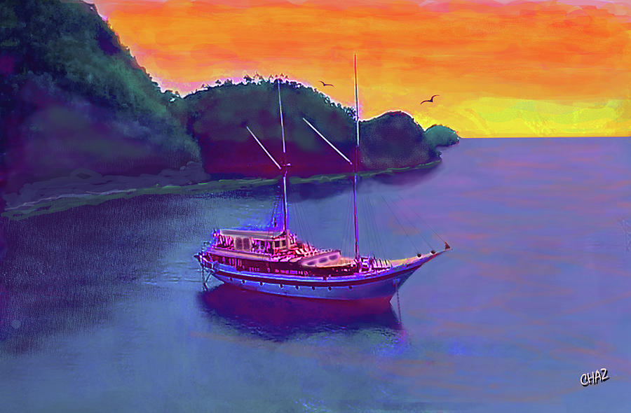 Anchored In For The Night #1 Painting by CHAZ Daugherty