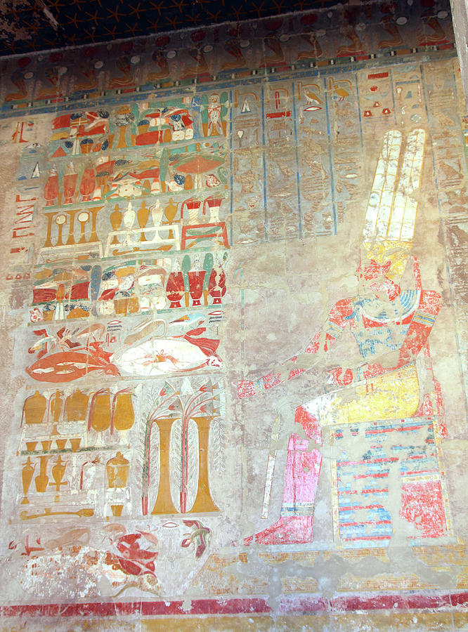 ancient egypt images in Temple of Hatshepsut #1 Photograph by Mikhail Kokhanchikov